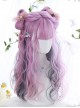 Purple Layered Gradient Middle Long Curly Hair Lolita Wig