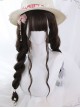 Air bangs Dark Tea Water Ripple Long Curly Hair Classic Lolita Wigs