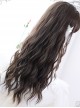 Air bangs Dark Tea Water Ripple Long Curly Hair Classic Lolita Wigs