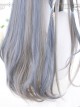 Linen Gray Highlight Gray-blue Hair-tail Micro Curly Long Hair Classic Lolita Wigs