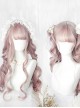 Big Wavy Long Curly Hair Cute Pink Lolita Wigs