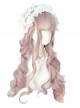 Big Wavy Long Curly Hair Cute Pink Lolita Wigs