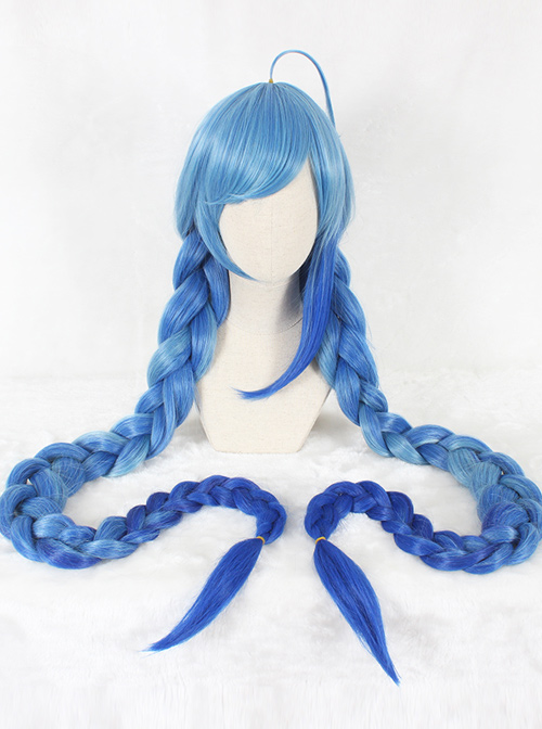Blue Gradient Double Ponytail Sweet Lolita Cosplay Wigs