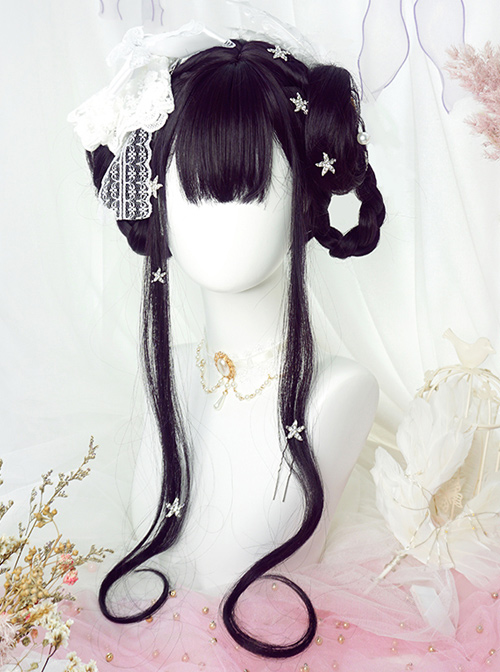 Black-purple Big Wavy Long Curly Hair Polaris Lolita Wigs