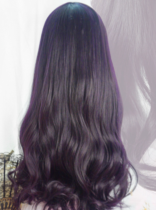 Black-purple Big Wavy Long Curly Hair Polaris Lolita Wigs