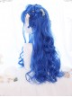 Blue Big Wavy Long Curly Hair Classic Lolita Wig