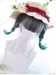 Summer Series Gray Gradient Green Irregular Micro Roll Lolita Wigs