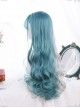 Mint Color And Gray Natural Gradient Long Curly Hair Classic Lolita Wigs