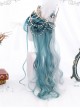 Mint Color And Gray Natural Gradient Long Curly Hair Classic Lolita Wigs