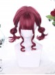 Mysterious Dark Red Short Curly Hair Gothic Lolita Wigs