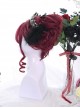 Mysterious Dark Red Short Curly Hair Gothic Lolita Wigs