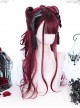 Tears Of Witch Series Dark Red Long Curly Hair Gothic Lolita Wigs