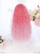 Cherry Blossom Wine Series Pink Gradient Long Curly Hair Sweet Lolita Wigs