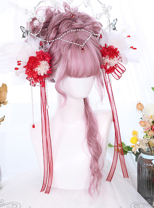 Multicolor Egg Roll Long Curly Hair Classic Lolita Wigs