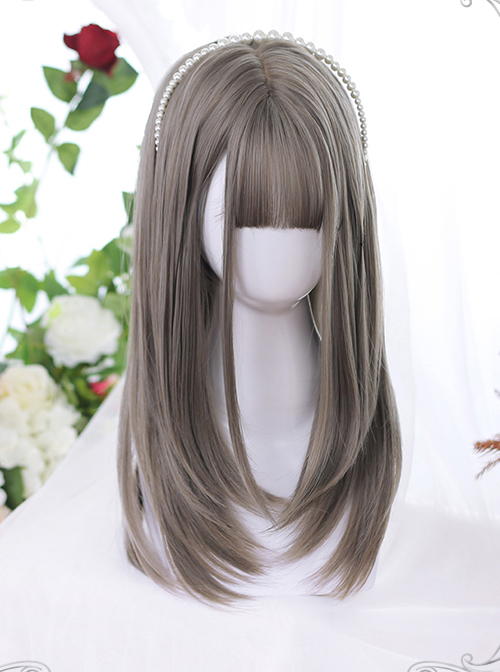 Layering Design Multicolor Medium Long Hair Classic Lolita Daily Wigs