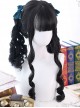 Black Roman-curly Long Curly Hair Classic Lolita Wigs