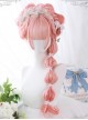 Peach Oolong Series Pink Long Curly Hair Sweet Lolita Wigs