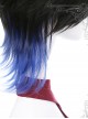 Black And Blue Gradient Mullet Hairstyle Lolita Male Wigs