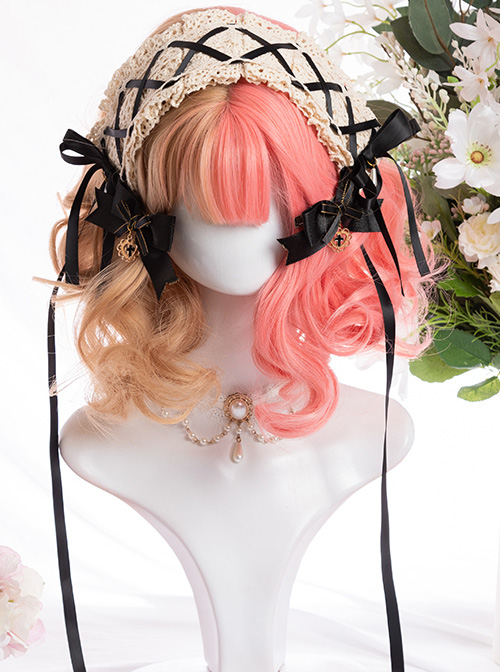 Double-colored Harajuku Style Short Curly Hair Sweet Lolita Wigs