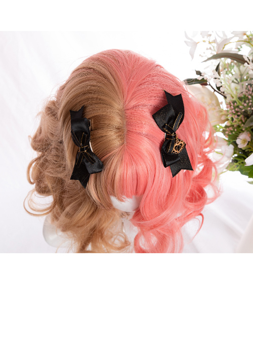 Double-colored Harajuku Style Short Curly Hair Sweet Lolita Wigs