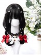 Natural Black Inner Buckle Long Curly Hair Classic Lolita Wigs