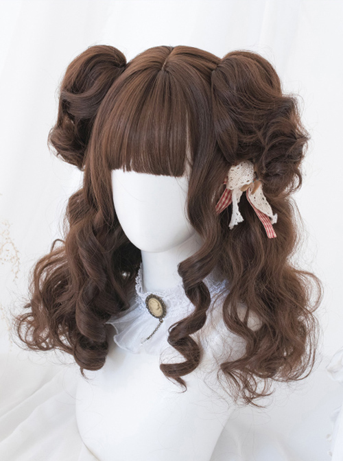 Cute Golden Short Curly Hair Sweet Lolita Wigs