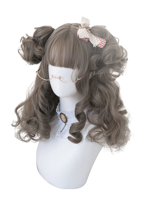 Cute Golden Short Curly Hair Sweet Lolita Wigs