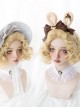 Golden Elegant Short Curly Hair Classic Lolita Wigs