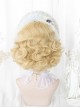 Golden Elegant Short Curly Hair Classic Lolita Wigs