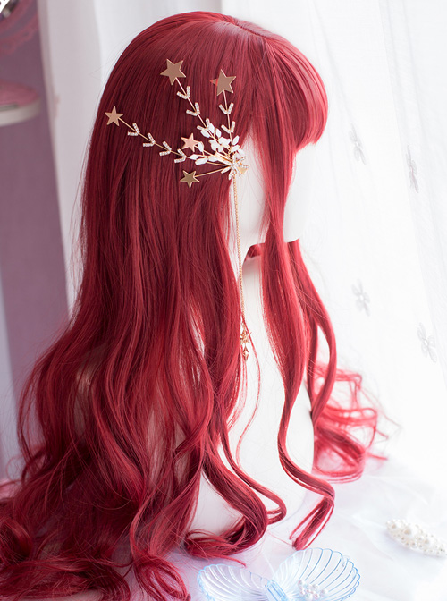 The Little Mermaid Red Long Curly Hair Classic Lolita Wigs