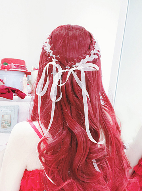 The Little Mermaid Red Long Curly Hair Classic Lolita Wigs