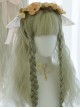 Tea Elves Gray Green Long Curly Hair Classic Lolita Wigs