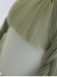 Tea Elves Gray Green Long Curly Hair Classic Lolita Wigs