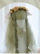 Tea Elves Gray Green Long Curly Hair Classic Lolita Wigs