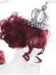 Dark Red Wool-curl Small Curly Hair Classic Lolita Wigs