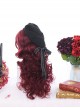 Dark Red Wool-curl Small Curly Hair Classic Lolita Wigs