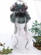 Gray Green Gradient Long Curly Hair Classic Lolita Wigs