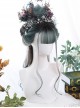 Gray Green Gradient Long Curly Hair Classic Lolita Wigs