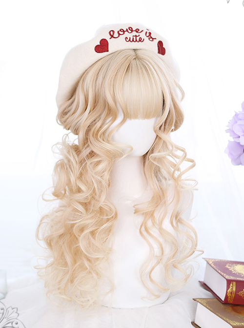Wool Curl Medium Length Curly Hair Classic Lolita Wigs
