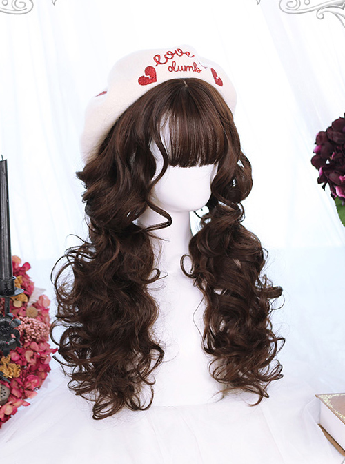 Wool Curl Medium Length Curly Hair Classic Lolita Wigs