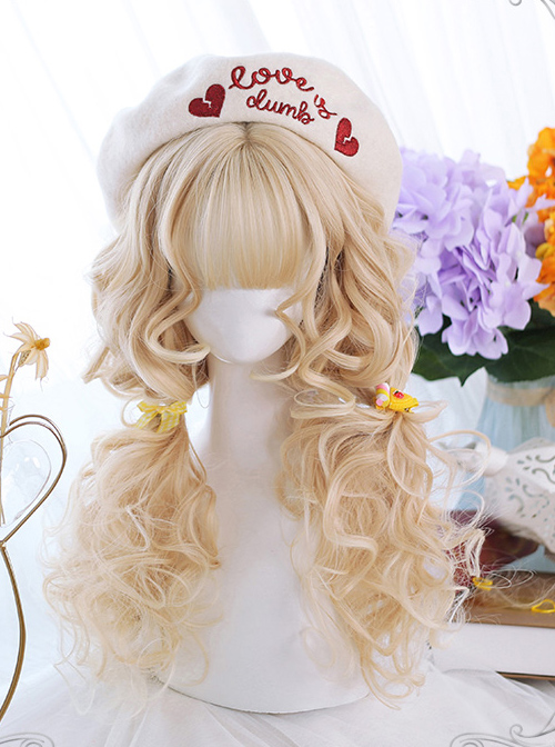 Wool Curl Medium Length Curly Hair Classic Lolita Wigs