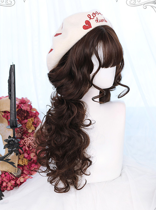 Wool Curl Medium Length Curly Hair Classic Lolita Wigs