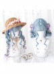 Blue Purple Mix Gradient Long Curly Hair Classic Lolita Wigs