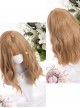 Vitality Cute Brown Tiny Noodle Curl Medium Length Curly Hair Classic Lolita Wigs