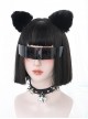 Natural Black Short Straight Hair Harajuku Gothic Lolita Wigs