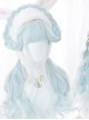 Water Blue Long Curly Hair Sweet Lolita Wigs