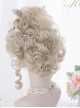 Golden High Coiled Long Curly Hair Tea Party Style Rococo Lolita Wigs