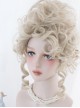 Golden High Coiled Long Curly Hair Tea Party Style Rococo Lolita Wigs