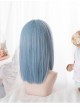 Harajuku Blue Medium Length Straight Hair Classic Lolita Wigs