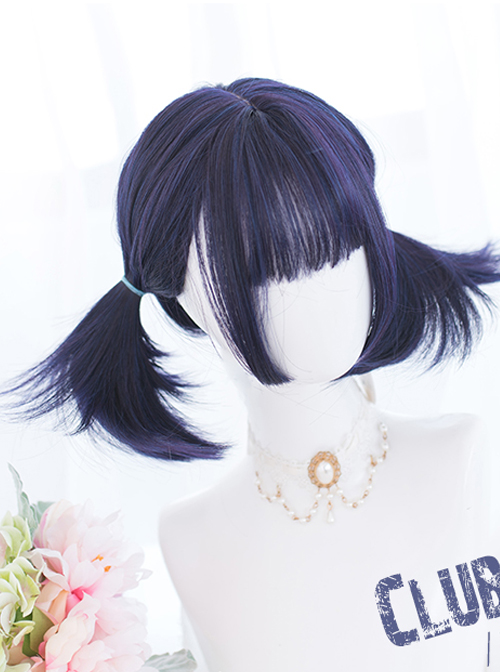 Harajuku Blue-purple Short Hair Gothic Lolita Wigs